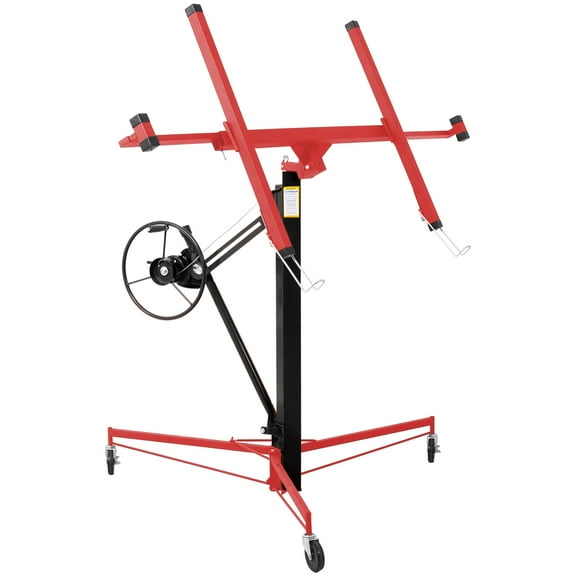 Drywall Rolling Lifter Panel, 11ft Sheetrock Lift Drywall Lift Ceiling 150lb Weight Capacity Panel Hoist Holder Drywall Jack Drywall Tool with Telescopic Arm & Lockable Wheels,11FT /Black&Green