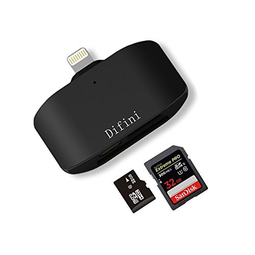 Difini Card Reader With Lightning Micro Sdtf Memory Card Trail Game Camera Reader For Apple Iphone Ipad Ios External Storage Memory Expansion Adapter Walmart Com Walmart Com