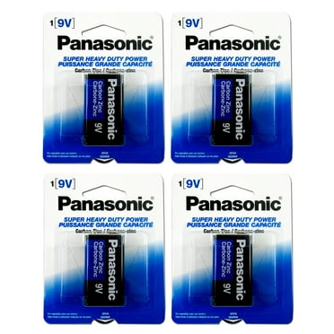 Lot of 4 Pcs Panasonic Battery 9 Volt Super Heavy Duty Carbon Zinc Batteries New