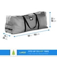 thumbnail image 4 of Rolling Large Christmas Tree Storage Bag - Fits Up to 9 ft. Artificial Disassembled Trees (2 Wheels, Gray), 4 of 4