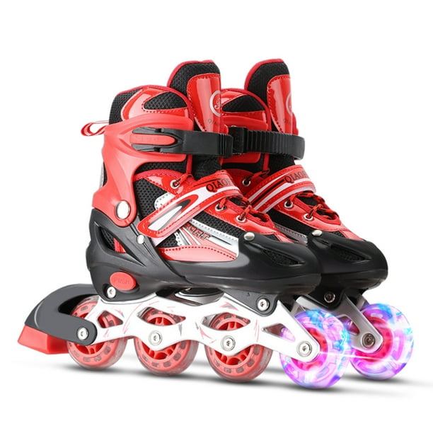 Patines en línea iluminados ajustables con ruedas iluminadas para niños