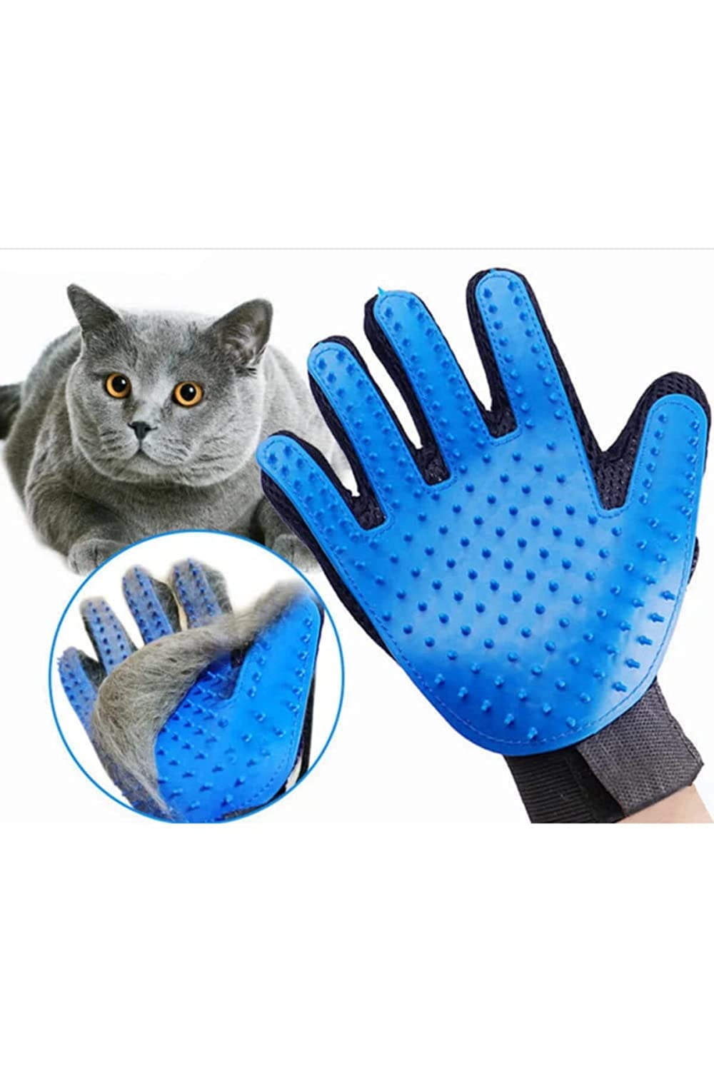 Pet Grooming Glove Gentle Deshedding Brush Glove Enhanced Five Finger Design Perfect for Dog