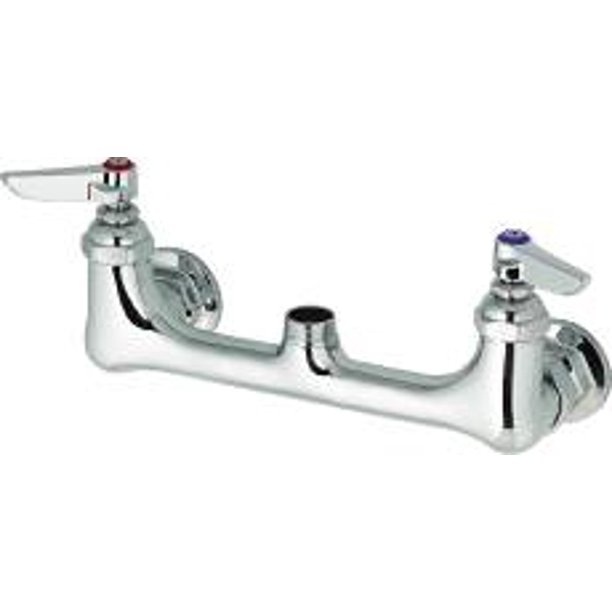 T&S Brass WallMounted Swivel Base Faucet With Lever Handles, 8Inch Center