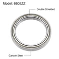 thumbnail image 2 of 6808ZZ Deep Groove Ball Bearings Z2 40mmx52mmx7mm Double Shielded Carbon Steel 4pcs, 2 of 4