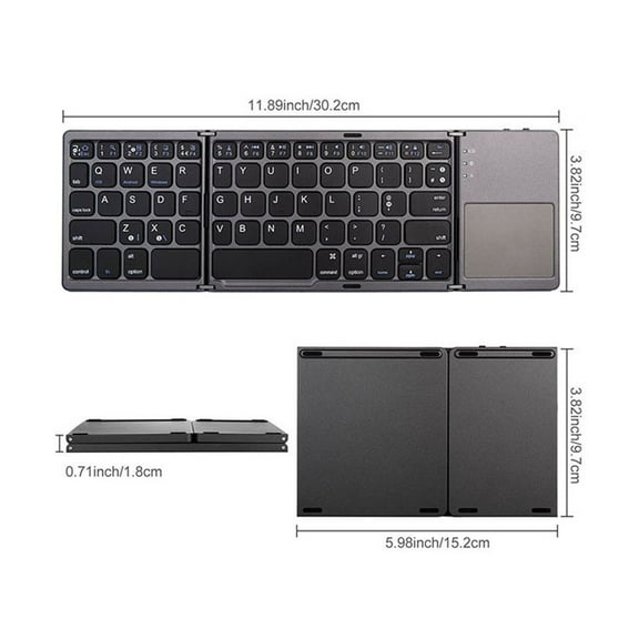 YZEGDCH Gaming Keyboards Mini Folding Keyboard Wireless Portable Universal Foldable Keyboard with Touchpad for android/IOS/Tablet