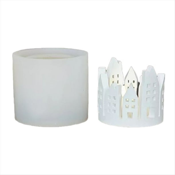Molde de Silicona para Candelabro de Casa Hueca DIY, Molde para Candelabro de Yeso para Lámpara de Vela, Molde para Decoración de Ambientes A