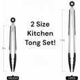 thumbnail image 2 of YANI - Sleek And Functional Kitchen Tong Set 12In And 9In, 2 of 5