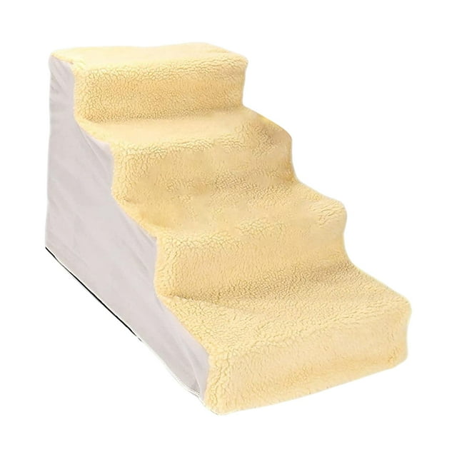 Escaleras portátiles para perros, rampa de escalera, cubierta cálida suave, escaleras desmontables para cachorros, escalada Amarillo Zulema Escalera de escaleras para gatos