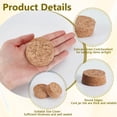 thumbnail image 3 of 8 Pack Tapered Cork Stoppers 1.85 to 2.09 Inch Large Wooden Softness Conical Replacement Bottle Plugs Tightly Seal, 3 of 6