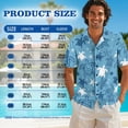 thumbnail image 6 of Whosucclay Blue Turtle Starfish Print Hawaiian Couple Matching Outfit Men's Short Sleeve Shirt Hawaiian Shirts for Summer and Women's Irregular Hem Sleeveless Dress Soft Beach Party Dress, Size XL, 6 of 7