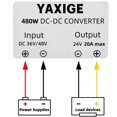 thumbnail image 2 of Regulador de voltaje Conversor Buck 36V/48V a 24V 20A 480W, 2 of 8