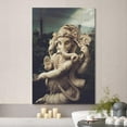 thumbnail image 3 of HFDF Canvas Prt Wall Art Ganesha Elephant God of Wisdom Hdu Statue Cultural Religious Photography Realism Decorative Yoga Multicolor Relax/Calm Zen for Livg Room, Bedroom, Office - 11x14inch Framed, 3 of 5
