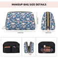 thumbnail image 5 of Picia white Skull daisy in water Print Leather Makeup Bag Make Up Bag Travel Toiletry Bag for Her Girlfriend Teacher Teen Girl Gifts, 5 of 8