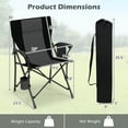 thumbnail image 3 of Costway 2 PCS Folding Camping Chair for Adults Portable Lawn Chair with Cup Holder & Side Pocket, 3 of 9