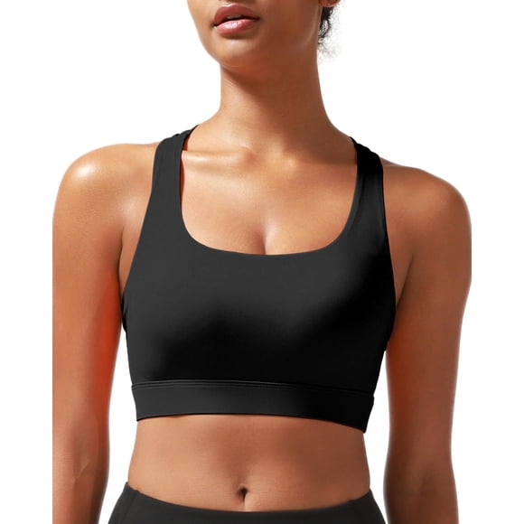 Sujetador deportivo RUNNING GIRL con soporte de alto impacto negro, talla M