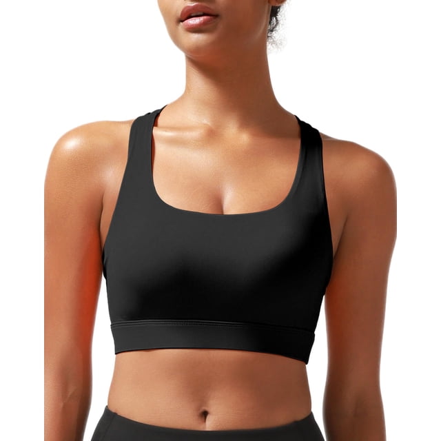 Sujetador deportivo RUNNING GIRL con soporte de alto impacto negro, talla M