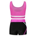 thumbnail image 2 of Sholeno Kids Girls Gymnastics Outfit Tracksuit Training Tank Tops Dance Bra and Yoga Shorts Ballet Hot Pink 16, 2 of 7
