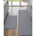 thumbnail image 1 of Kitchen Mat Anti Fatigue, 17x29+17x59 Floor Rugs Set with Non Slip Back, Waterproof Comfort Standing Desk Runner for Sink, Laundry Room, Office, Grey, 1 of 9