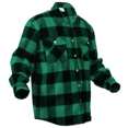 thumbnail image 1 of Rothco Extra Heavyweight Buffalo Plaid Flannel Shirt, 2X-Large, Green Plaid, 1 of 2