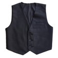 thumbnail image 3 of Boys 2-Piece Formal Vest & Suit Pants Outfit Set, Sizes: 2T to 16 (Shiny Leather-Look Black), 3 of 5