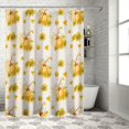 thumbnail image 3 of Fall Shower Curtain Pumpkin with Sunflowers Shower Curtains for Bathroom Fallen Leaves Bath Curtains Sets for Autumn Thanksgiving Seasonal Bathroom Decor Polyester Fabric Waterproof 36 x 72 in, 3 of 5