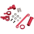thumbnail image 1 of Aluminum Alloy Steering Assembly, High Hardness RC Steering Knuckle Kit Easy To Use Strong Flexibility  for LC RACING 1/14 Red, 1 of 8