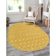 thumbnail image 2 of Rugs.com Moroccan Trellis Collection Rug – 5' x 8' Oval Yellow Medium Rug Perfect For Living Rooms, Large Dining Rooms, Open Floorplans, 2 of 7