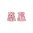thumbnail image 2 of BemeyourBBs Kids Toddler Baby Girl Crawfish Dress Outfit Cute Lobster Embroidered Plaid Gingham Bubble Dress Short Sleeve Doll Collar Princess Dress Summer Clothes Party Casual Dress, 2 of 9