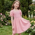 thumbnail image 2 of Girls' Dresses Elegant Ruffle Sleeve Kids Dress for Girls Teenagers Summer Dresses, 2 of 4