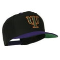 thumbnail image 5 of Greek Alphabet PSI Embroidered Classic Two Tone Cap - Black Purple OSFM, 5 of 5