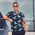 thumbnail image 4 of Fotbe Glowing Butterfly Camiseta Polo de Golf para Hombre con Estampado – Camisa Deportiva Transpirable con Cuello Abotonado-3X-Large, 4 of 6