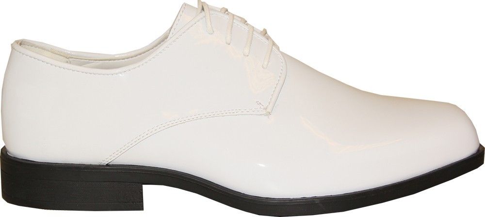 VANGELO Men's Tuxedo Shoe TUX-1 Wrinkle Free Dress Shoe (13 E(W) US, White Patent) - image 2 of 5
