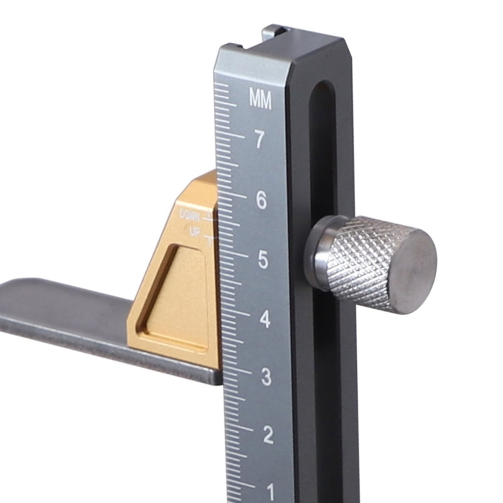 Osdhezcn Inch/Metric Scale Aluminum Router Table Height Gauge Measuring Instrument Tool