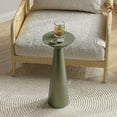 thumbnail image 6 of COZAYH Farmhouse Tall Pedestal End Table Small Solid Wood Martini Table Plant Stand Modern Round Drink Table for Small Space Living Room, Sage Green, 6 of 7