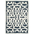 thumbnail image 1 of Safavieh Cambridge Collection CAM570M Handmade Moroccan Geometric Navy and Ivory Premium Wool Area Rug (4' x 6'), 1 of 9