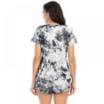 thumbnail image 6 of Women's Tie-dye Shorts Pajama Set Short Sleeve Sleepwear Nightwear Pjs, 6 of 7