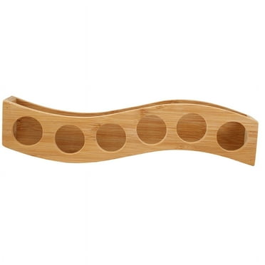 Shot Glass Holder Set-1Oz/30Ml Shot Glass Set Bamboo Shot Glass Holder, 6Pcs Shot Glass Set, Perfect for , Bar