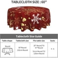 thumbnail image 4 of Christmas Tablecloth,Round Table Clothes 60 Inch,Xmas Red Gold Snowflake Tablecloth Waterproof Polyester Winter Holiday Tablecloth for Home Rustic Farmhouse Dining Table Decorations, 4 of 6