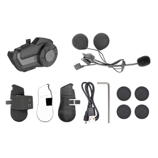 Motocicleta sistema de comunicación compatible con Bluetooth auriculares Feliz Sencillez