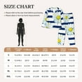 thumbnail image 6 of Junzan Daisy Striped Nautical Print Womens Pajama Sets,Long Sleeve Button Down For Women Pjs 2 Piece, 6 of 9