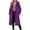 Purple, variant on Woolen Coat Leisure Midlength Coat Womens Wool Blend PeaCoat Fashion Winter Dressy Overcoat Single Breasted Trench Jackets with Hood