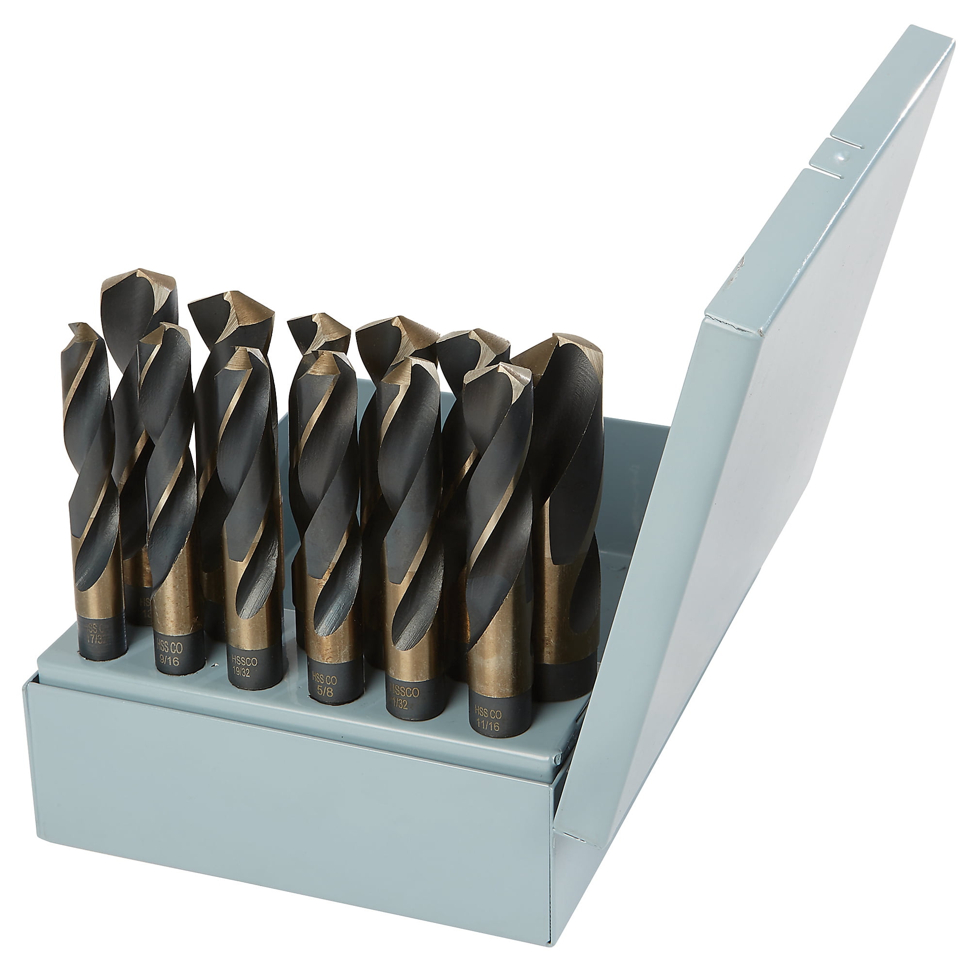 Klutch 12-Pc. Drill Bit Set, 1/2in. Dia. Shank