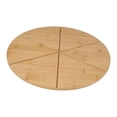 thumbnail image 2 of Tabla de cortar pizza de bambú, bandeja para picar queso, bandeja para servir alimentos con función de amasado, ideal para el hogar, pizzerías y postr 6 rejillas de 33cm, 2 of 9