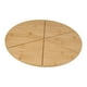 thumbnail image 2 of Tabla de cortar pizza, bandeja de bambú, tabla de cortar, bandeja para servir queso, tabla de preparación de alimentos con corte sin esfuerzo, adecuad 6 rejillas de 33cm, 2 of 9