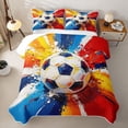 thumbnail image 2 of Homewish Classic Soccer Games Quilt Full,Aesthetic Oil Painting Full Bedspread Sets,Multicolor,3 Pieces, 2 of 7