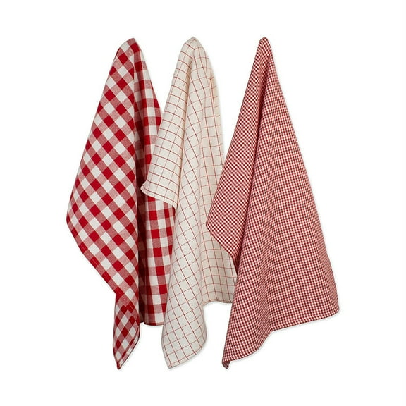 Holiday Checks Heavyweight Dishtowel & Dishcloth (Set of 6)