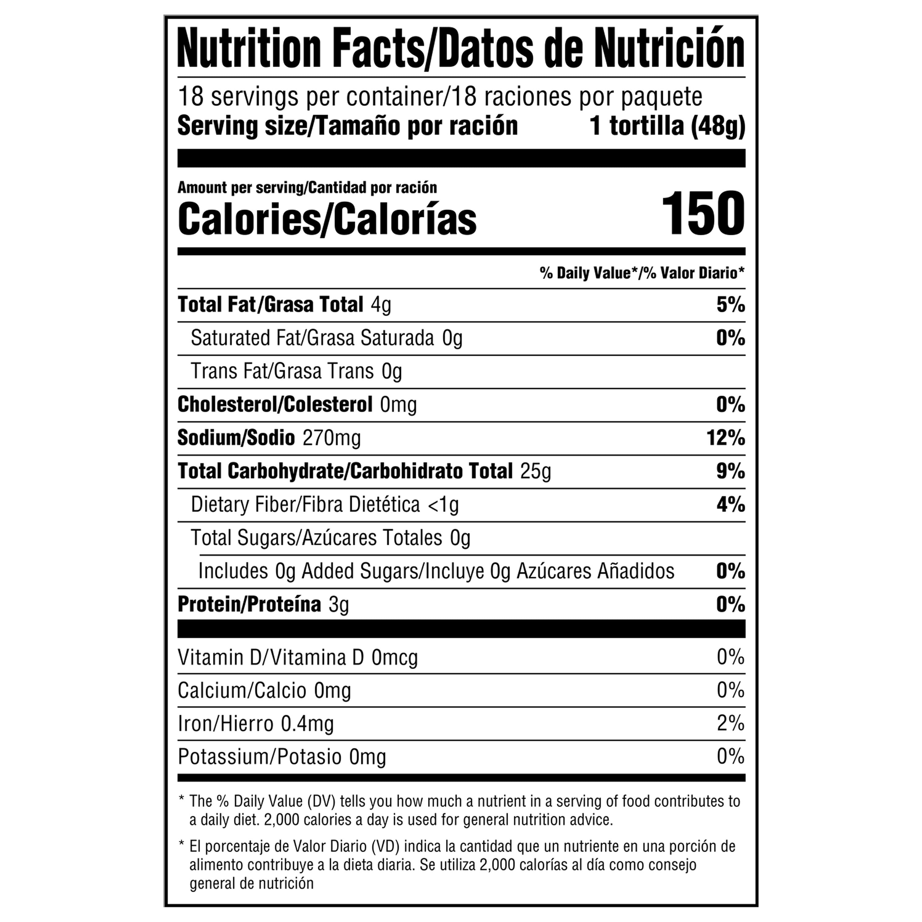 Great Value Ready to Cook Soft Taco Size Flour Tortillas, 30 oz, 18 Count