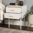 thumbnail image 4 of 2-Piece 20" Two-Drawer Bedroom Nightstand in Solid White, 4 of 8