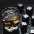 thumbnail image 4 of Stainless Steel Whiskey Stones with Clip, Reusable Metal Ice Cubes Balls, Chilling Rocks Wine Chiller with Storage Case, Cooling Balls for Drinks Beverage Bar Beer Men's Gift (8 Ice Cube), 4 of 5