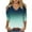 Sky Blue, variant on 3/4 Sleeve Tunic Tops for Women Tunic Tops Casual Going Out Tops Comfy Lightweight V-Neck Cold Shoulder Tops Loose Gradient Color Blouses (Gray,XXL)